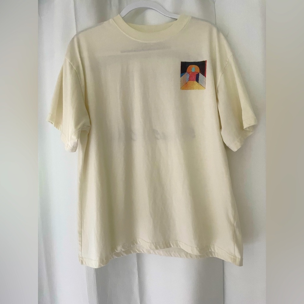 PacSun Cream T-Shirt Men’s Large | Streetwear Skate Tee ( READ>> FLAWS)